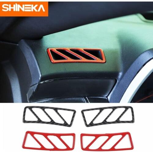 SHINEKA ABS Car A Pillar Dashboard Air Outlet Decoration Cover Stickers For Chevrolet Camaro 2010-2015 Interior Accessories