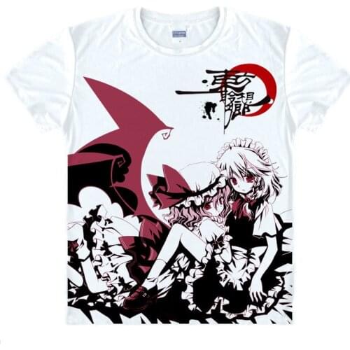Touhou Project T-Shirt Reimu Hakurei Shirt Cute Womens T-Shirts Anime clothes cute kawaii cool sexy beach t-shirts Japan SHIRT A