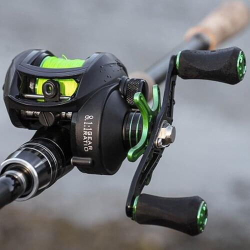Baitcasting Reel For Bass Saltwater Fresh Reel Max Drag 8kg 8.1:1 Gear Ratio 12+1BB For Fishing Reel Dual Metal Spools
