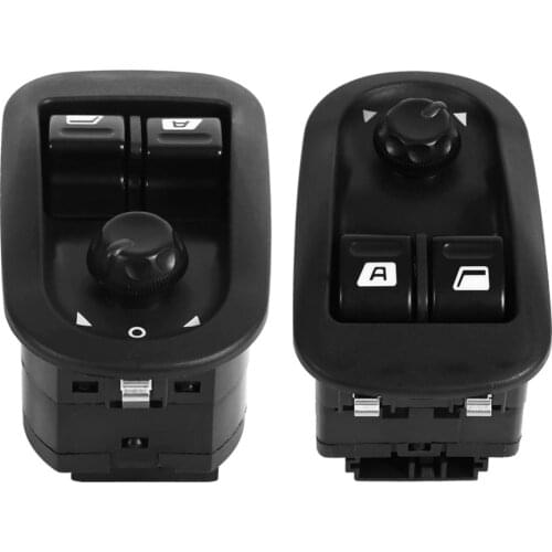 Electric Window Lifter Button Professional Side Mirror Control Switch Black For Left Hand Drive For Citroen Peugeot 206
