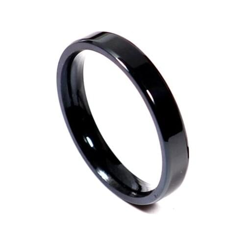 MOREDEAR 3mm Black Titanium Stainless Steel Ring Engagement Wedding Charm Rings Men Women Couples Tail Ring