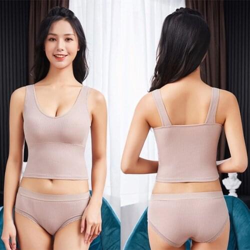 ATHVOTAR Female Underwear Sets Seamless Lingerie Bra Suits All Match Top Sexy Briefs Brassiere