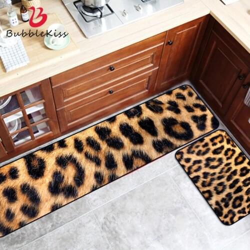 Bubble Kiss Modern 3D Printed Carpet Fashion Imitation Animal Skin Pattern Corridor Rug Kitchen Oil-Resistant Non-Slip Floor Mat
