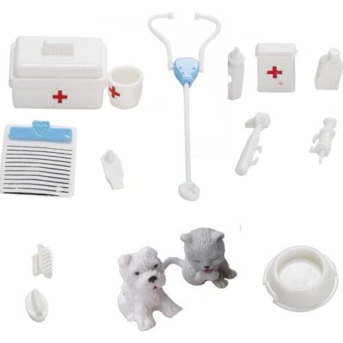 NK One Set Doll Accessories Toy medical kit Supplies Doll Pet Toys For Barbie doll Baby Toys Christmas gift Doll House