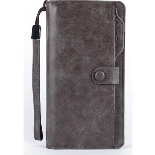 New Arrival Leather Men Wallets Large capacity Driver License Phone Wallet Casual Male Clutch Long Zipper Coin Purses carteir