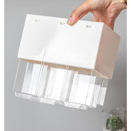 9 Grids Organizer Jewelry Box Make Up Organizer Storage Container Desk Organizer Stationery Plastic Transparent Box
