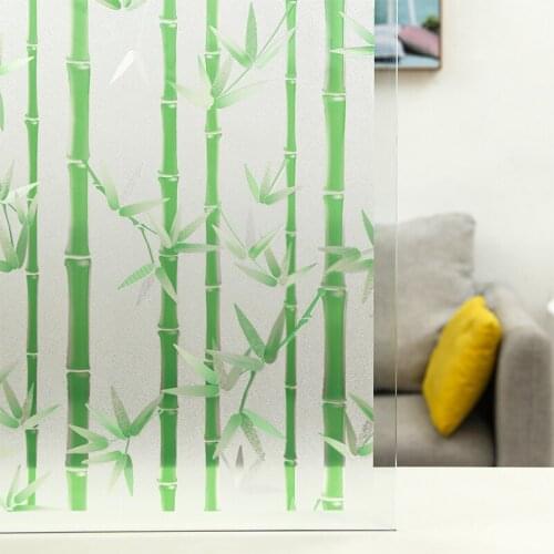 Pastoral static three-dimensional pattern frosted film balcony window glass sticker toilet privacy opaque decorative film