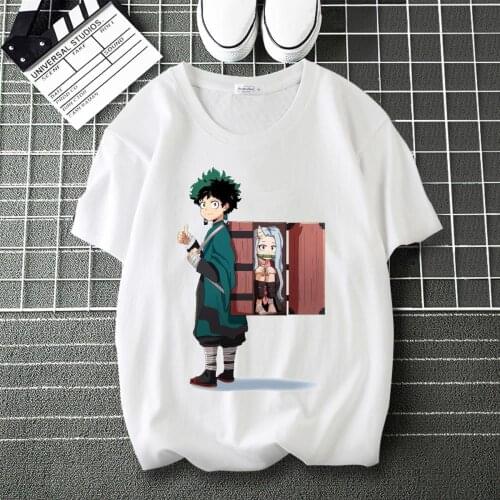 My Hero Academia Deku LOGO Printed personalise T-Shirt O-Neck Short Sleeve Modal Shirt T shirt