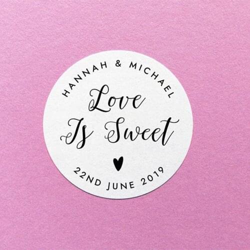Personalize love is sweet Wedding gift Stickers Seals food honey labels birthday baby shower candy favors gift stickers