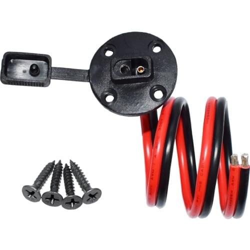 Solar Weatherproof SAE Socket Sidewall Port SAE Quick Connect Solar Panel Mount for Motorcycle Battery Charger 60cm 10AWG