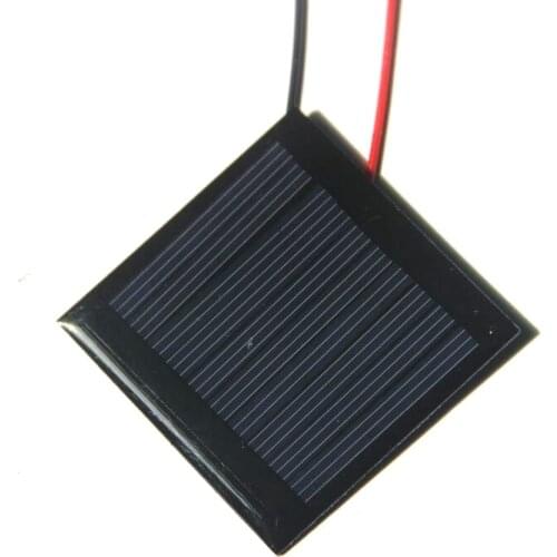 BUHESHUI Epoxy 0.25W 5V Solar Cell Polycrystalline Solar Panel Module With Wire/Cable DIY Solar Charger For 3.6V Battery 50*50MM