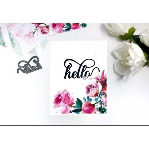 PP Craft metal cutting dies cut die mold New Hello letter decoration Scarpbook paper craft knife mould blade punch stencils dies