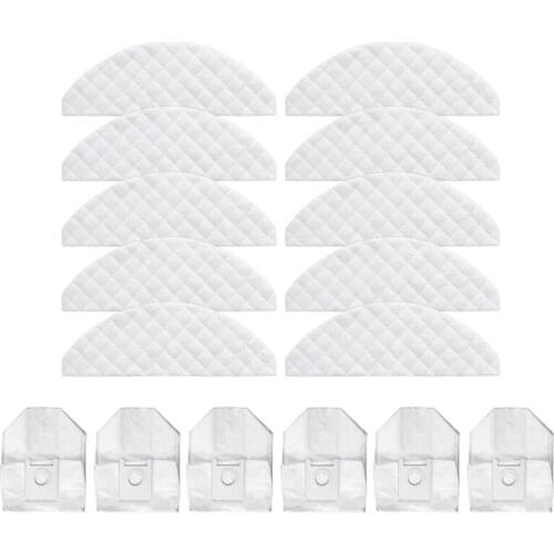 16Pcs for Roidmi EVE Plus Robot Vacuum Cleaner Dust Bag Disposable Mop Cloth Cleaning Replacement Parts