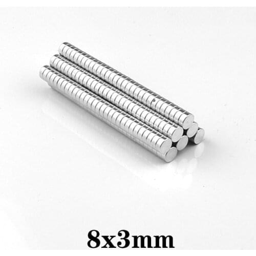 20~500PCS 8x3 mm Rare Earth Magnets strong Diameter 8x3mm Small Round Magnet disc 8mm x 3mm Permanent Neodymium Magnets 8*3 mm