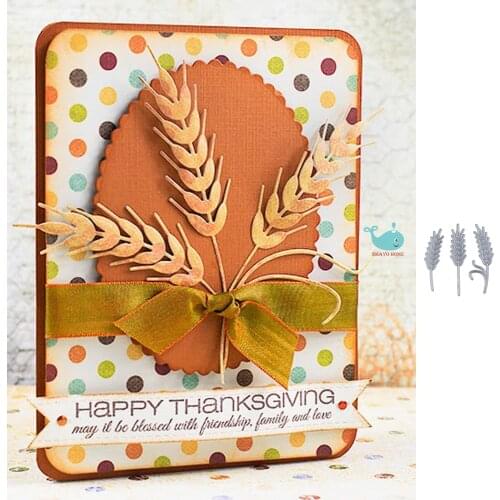 Craft metal cutting dies cut die mold 3pcs Wheat strip decoration Scrapbook paper craft knife mould blade punch stencils dies