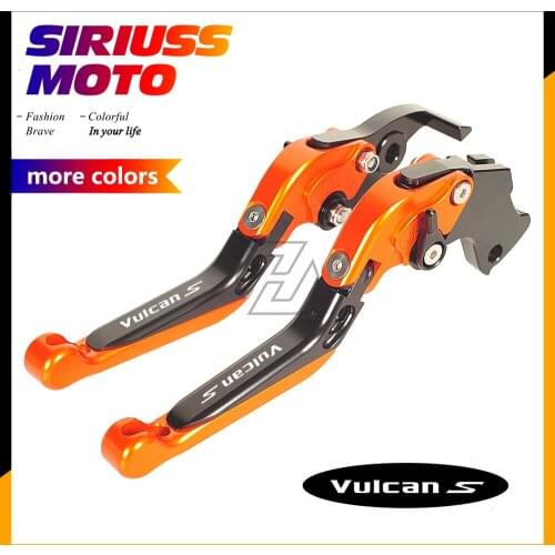 Motorcycle Foldable Brake Clutch Levers W/ Logo Vulcan-S Case for Kawasaki VULCAN S 650cc 2015-2016 15 16