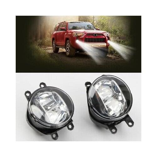 LED Front Fog Light Lamp Replacement 2pcs For Toyota 4Runner 2014 - 2019