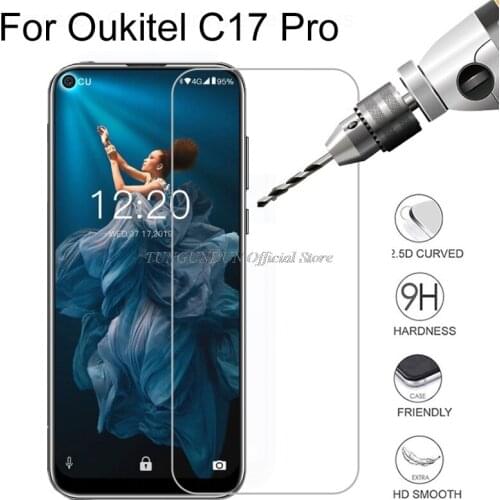 Tempered Glass 2.5D 9H For Oukitel C17 Pro Scratch Proof Screen Protector For Oukitel C 17 Pro