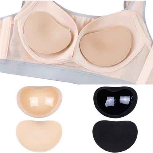Womens Enhancer Chest Pad Safety Silicone Gel Sponge Soft Breast Pad Push Up Ladies Invisible Strapless Bras Underwear
