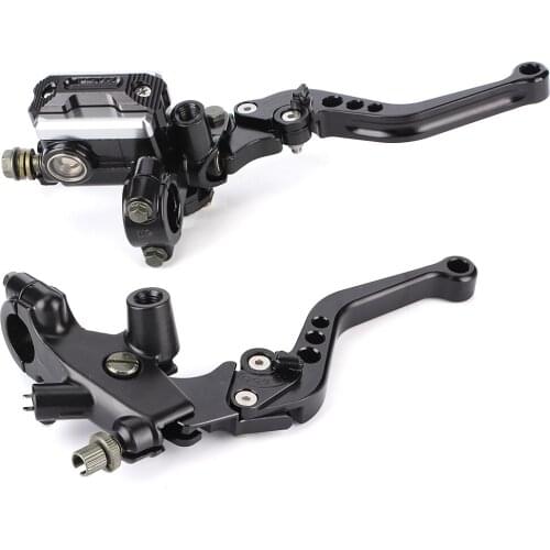 1 Pair 7/8"(22mm) Universal Motorcycle Brake Clutch Master Cylinder Reservoir Pump Levers Hydraulic Clutch Lever