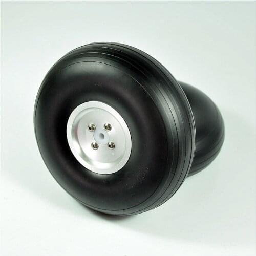 1Pair 7.0"/177.8mm CNC/Dia-Casting Aluminum Hub PU Wheels For Fixed Wing RC Airplane Zyhobby
