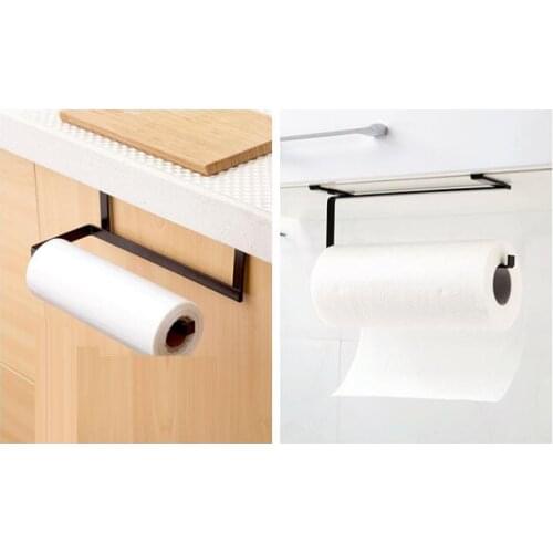 1PC Kitchen Roll Paper Towel Holder Storage Rack Sundries Organizer Home Hook Storage Tool Cabinet Cupboard Tissue Shelf QA 192