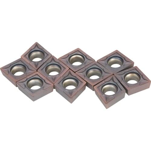10pcs/box CCMT09T304 VP15TF Carbide Inserts CCMT 09 T3 / CCMT32.51 Insert Lathe CNC Blades Milling Turning Tool