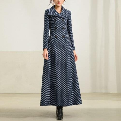 2020 new winter winter winter thickened off season mid long versatile high-end denim coat