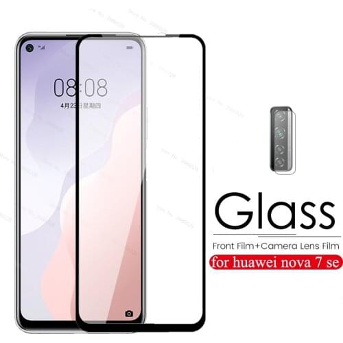 2in1 Camera Lens Temper Glass For huawei nova 7se 2020 nova7 7se nova7se hwawei hauwei 6.5" Protective Glass Full Cover safety