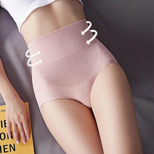 4pcs/lot High Waist Women Panties Slimming Lingerie Women Underwear Breathable Ladies Briefs