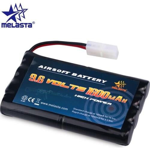 Melasta 8S AA 9.6V 1600mAh NiMH Battery Pack with Tamiya Discharge Connector for RC Cars Boats RC Gadgets Airsoft Guns