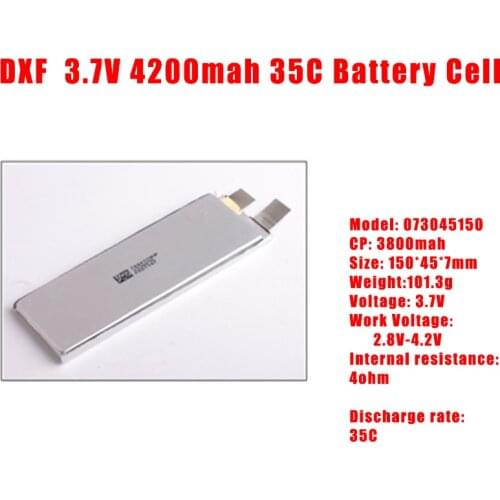 2017 DXF 3.7V 4200mah 35C max60C Repacement rechargeable lipo battery Helicopter Airplane drone 2S 3S 4S 6S Battery cell