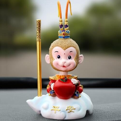 Car Aromatherapy Ornaments Resin Cute Monkey King Safety and Calm Auto Decoration Accessories Craft gift Dasheng Sun Wukong
