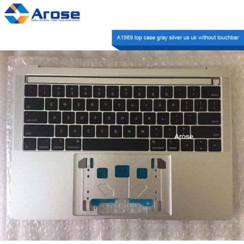 A1989 top case gray silver us uk without touchbar A1989 palmrest with keyboard and touchpad A1989 cover C