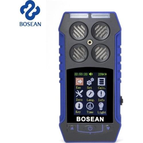 4 in 1 Gas Detector Oxygen O2 H2S Carbon Monoxide CO Flammable Gas Analyzer Monitor Toxic Gas and Harmful Gas Leak Detector