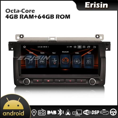 Erisin EU Warehouse 8146 8.8" Android 10.0 CarPlay & Auto GPS TPMS DAB DSP DVR Canbus Car Stereo for BMW E46 M3 Rover 75