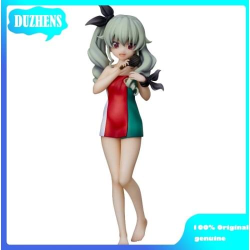 100% Original genuine GIRLS und PANZER Anchovy 20cm PVC Action Figure Anime Figure Model Toys Figure Collection Doll Gift