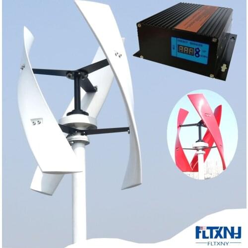FLTXNY FX 600w white 3 Blades 12v 1.5m Start Up 250RPMVertical Wind Turbine Generator No Noise For Home Use