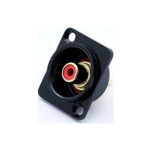 Female RCA Panel Mount Chassis Socket Connector, Excellent quality, Black Female Socket, Red&Black Colors Available