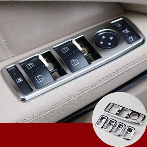 Inner Door Armrest Window Switch Cover Trim For Benz E Class W212 S212 2010-2015 5pcs Car accesories interior Car decoration