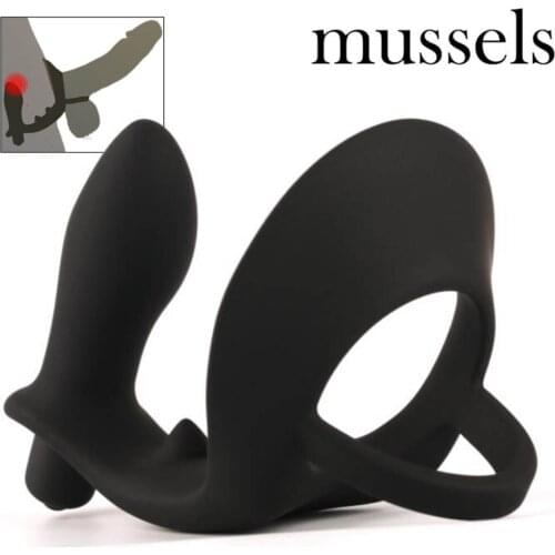 Mussels Prostate Massager Anal Vibrator Sex Toy For Men Gay Male Masturbation Anal Butt Plug Delay Ejaculation Ring Sex Toys