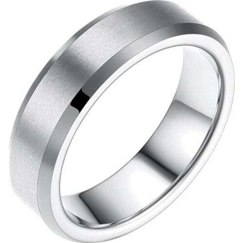 Fashionable and Glossy Tungsten Steel Mens Ring Korean Version Simple and Versatile Ring Trend Individual Multi-color Optional