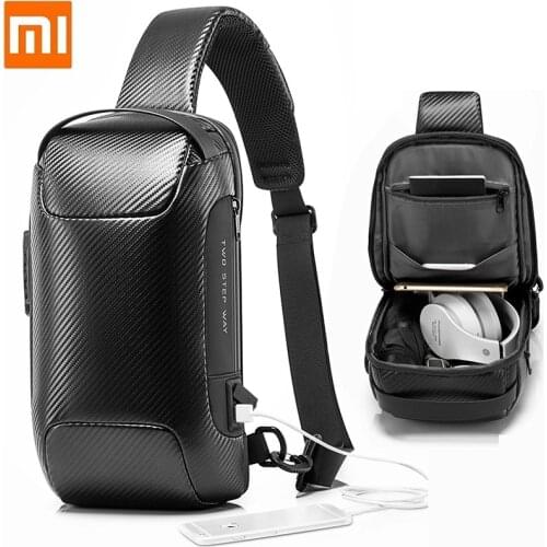Xiaomi men woman Chest bag crossbody waterproof shoulder bag male Business Trend USB Messenger Bag Scratch resistant