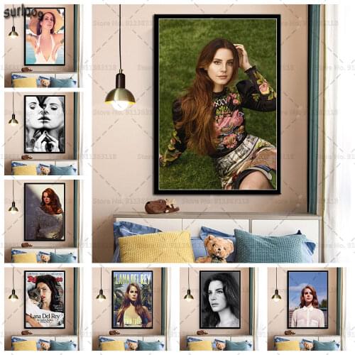 Lana Del Rey Hot Sexy Singer Poster Prints Wall Art Canvas Painting Poster Picture for Living Room Home Decoration