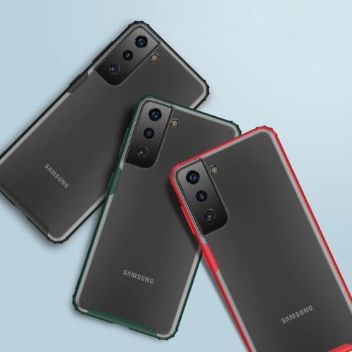 For Samsung Galaxy S20 S21 Ultra Note 10/ A52 A72 S20FE M51 S10 /s10+/S10e Shockproof Matte Clear PC+tpu Hybird Back Case Cover