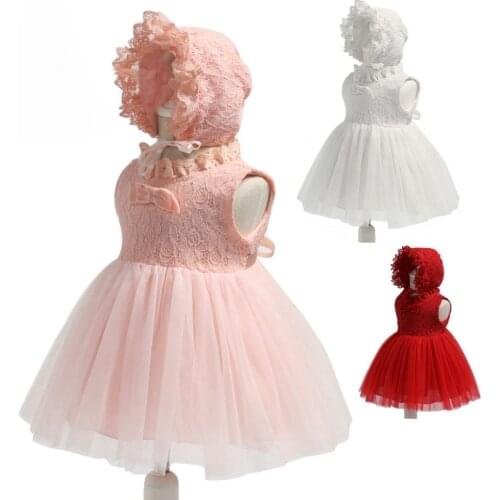 Clearance! Baby Girls Flower Dresses Newborn Sleeveless Party Wedding Birthday Lace Tulle Dresses Formal Toddler Dresses