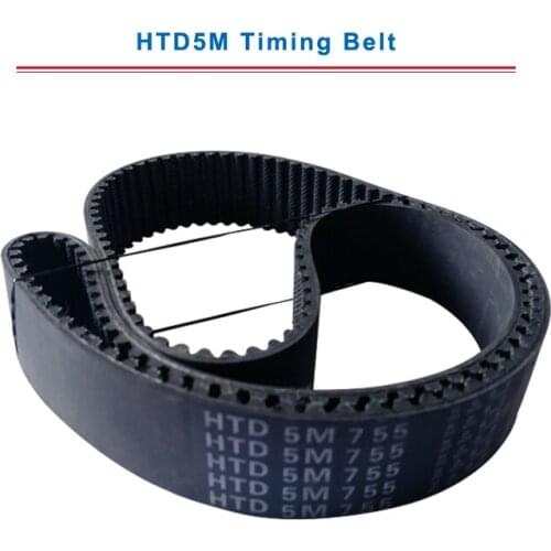 Timing belt HTD5M 720/725/730/735/740/745/750/755 circle-arc teeth belt width 15/20/25/30 mm teeth pitch 5mm