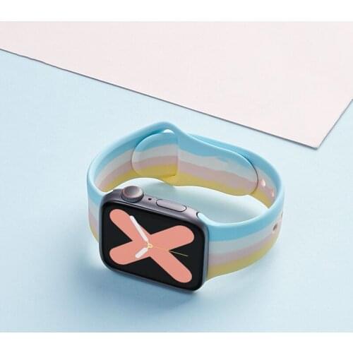Strap For Apple watch band 44mm 40mm iwatch band 38mm 42mm Accessories Silicone bracelet watchband correa Apple watch 6 se 5 4 3