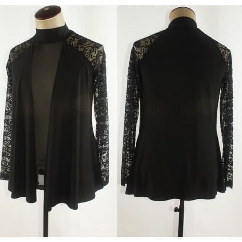 Latin Dance Shirt Men Lace Salsa Samba Rumba Dancing Tops Flamenco Tango Cha-Cha Competition Performing Clothes XS-2XL DL3001