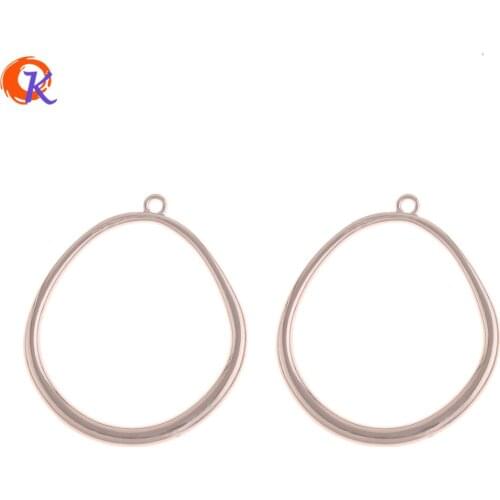 Cordial Design 100Pcs 28*33MM Earrings Accessories/DIY Making/Irregular Ring Shape/Rhodium/Hand Made/Jewelry Findings Component